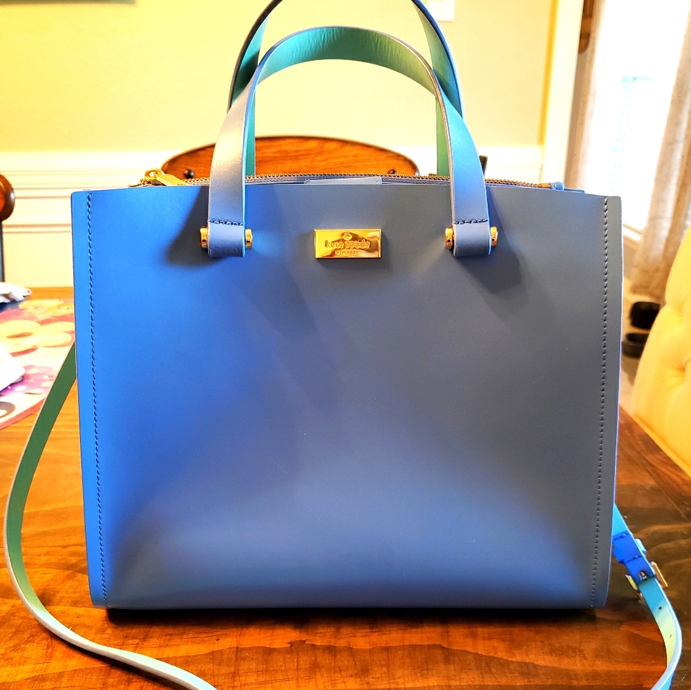 Kate spade blue satchel crossbody